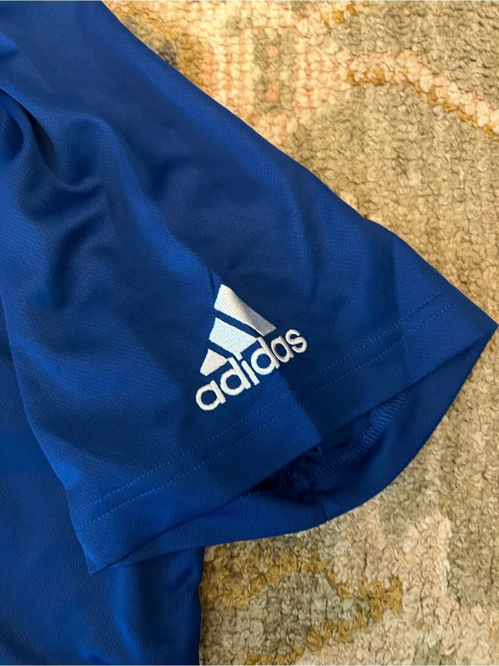 Kansas Jayhawks Adidas AeroReady Grind Polo Size XL Color Blue NWT‎